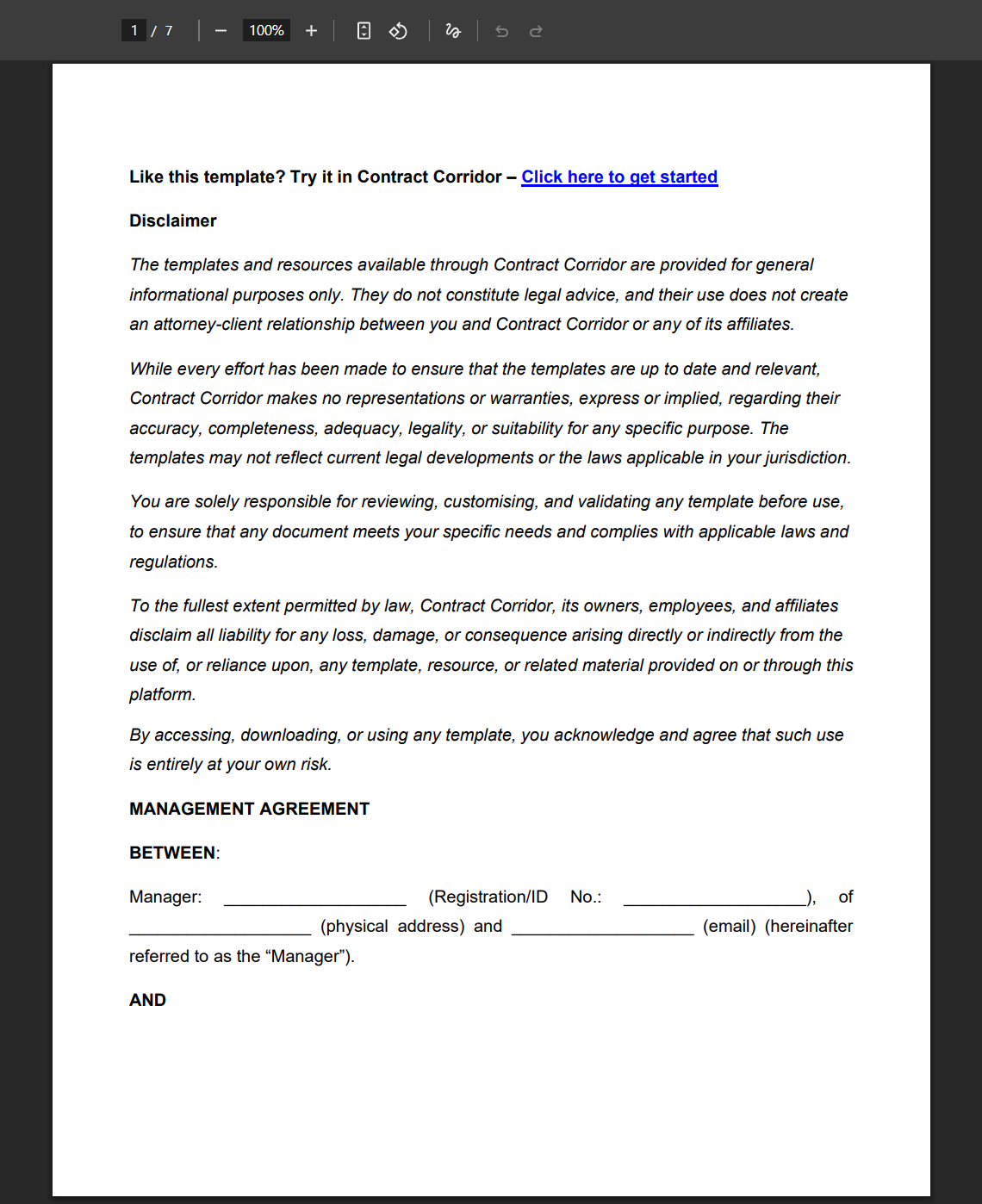 Contract-Templates-Management-Agreement