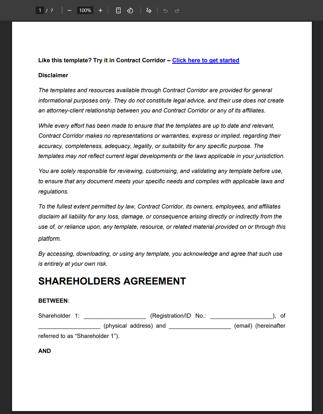 Contract-Templates-Shareholders-Agreement