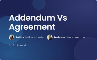 Addendum vs Agreement