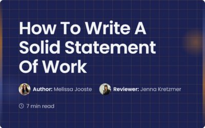 How to Write a Solid Statement of Work 