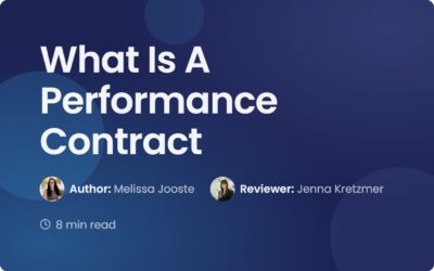 What Is A Performance Contract? A Guide for Managers
