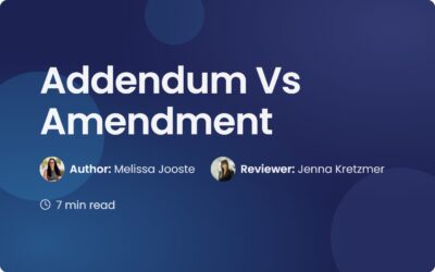 Addendum vs Amendment