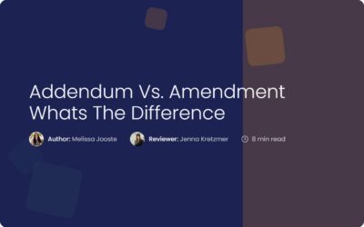 Addendum vs Amendment