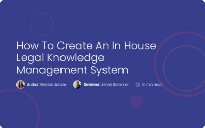 How To Build a Legal Knowledge Management System