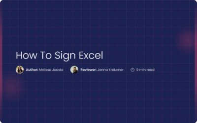 How To Sign Excel: A Step-by-Step Guide for Teams