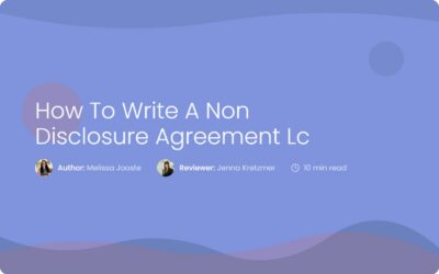How To Write A Non-Disclosure Agreement