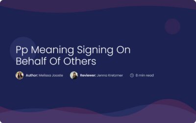 Pp Meaning Signing On Behalf Of Others 