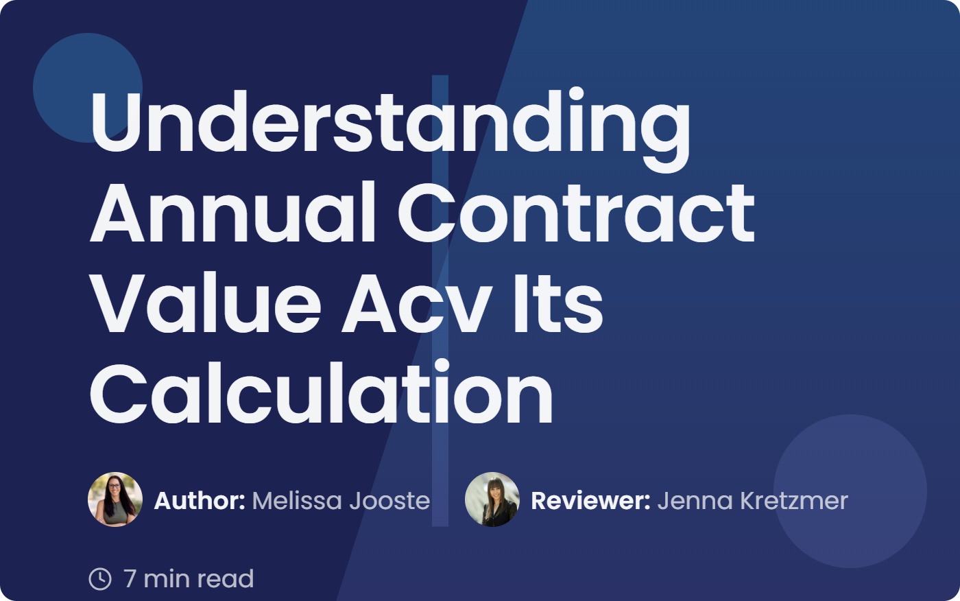 Understanding Annual Contract Value ACV