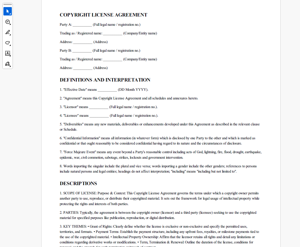 Copyright License