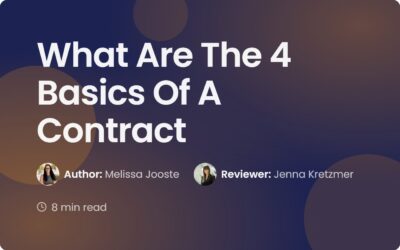 What Are The 4 Basics Of A Contract | Management Guide