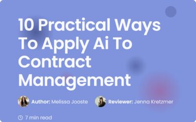 10 Practical Ways To Apply Ai To Contract Management