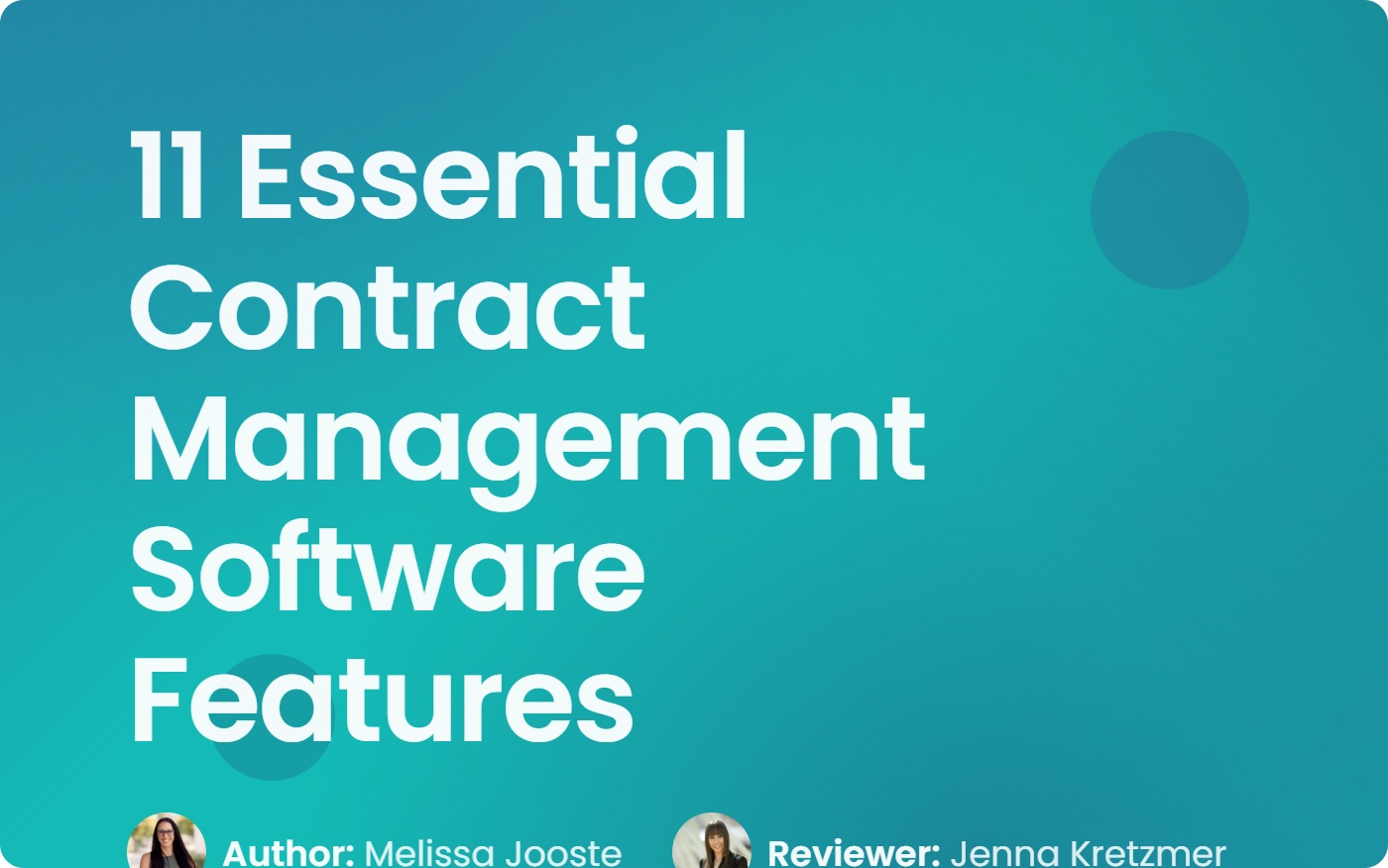 11 Essential Contract Management Software Features for 2024