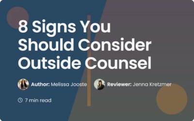 8 Signs You Should Consider Outside Counsel | Contract Corridor