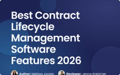 Best Contract Lifecycle Management Software Features 2026