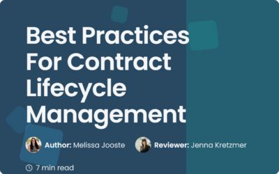 Best Practices For Contract Lifecycle Management Clm