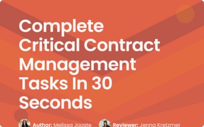 Complete Critical Contract Management Tasks In 30 Seconds