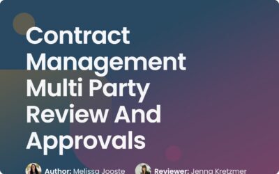 Guide to Contract Management Multi Party Review And Approvals