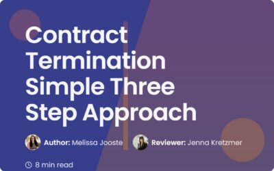 Contract Termination: A Simple Three Step Approach