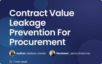 Prevent Contract Value Leakage in Procurement | Guide