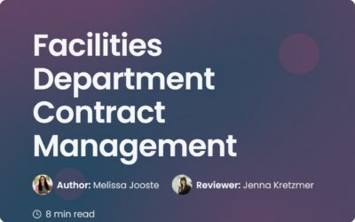 Facilities Department Contract Management: A Helpful Guide