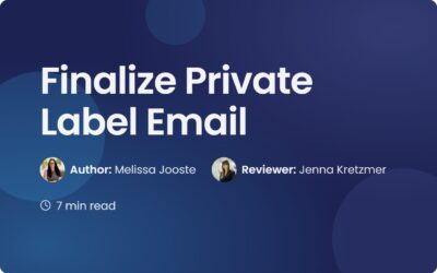 Finalize Private Label Email Guide