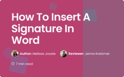 How to Insert a Signature in Word: A Simple Guide