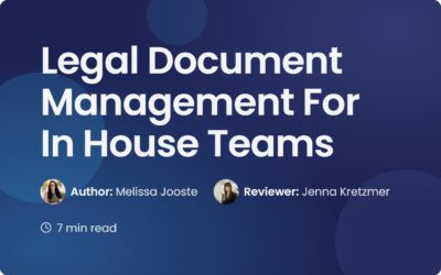 Legal Document Management for In House Teams | Guide