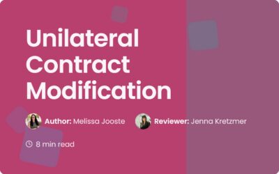 Unilateral Contract Modification | Management Guide
