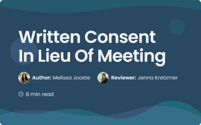 Written Consent In Lieu Of Meeting: Corporate Guide