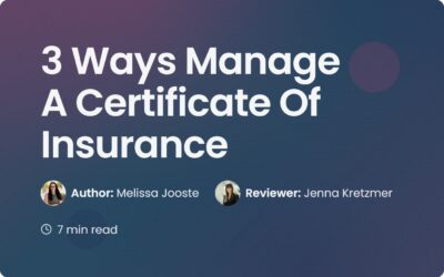 3 Ways Manage A Certificate Of Insurance | Risk Guide