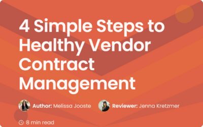 Healthy Vendor Contract Management in 4 Simple Steps