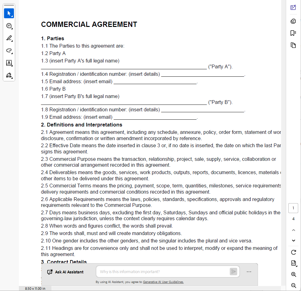 COMMERCIAL AGREEMENT
