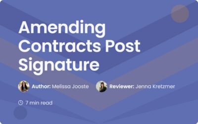 Amending Contracts Post Signature: A Practical Guide