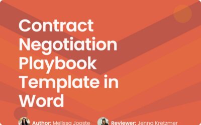 Contract Negotiation Playbook Template & Guide
