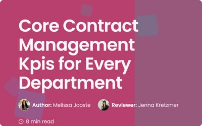 Core Contract Management KPIs for Every Department