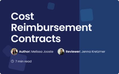 Cost Reimbursement Contracts: A Guide for Managers