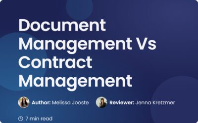 Document Management Vs Contract Management