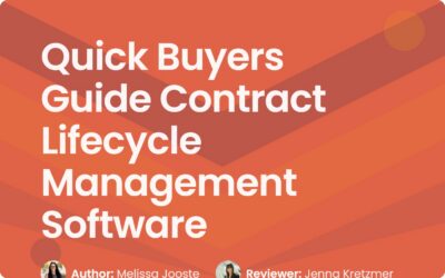 Quick Buyers Guide Contract Lifecycle Management Software