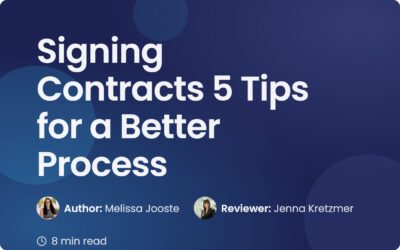 Signing Contracts 5 Tips for a Better Process | Guide
