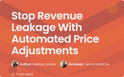 Stop Revenue Leakage With Automated Price Adjustments