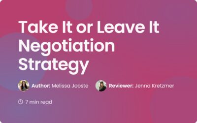 Take It Or Leave It Negotiation Strategy: A Guide