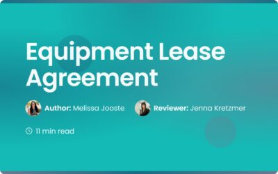 Equipment Lease Agreement: A Guide to Managing Assets