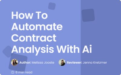 How To Automate Contract Analysis With Ai