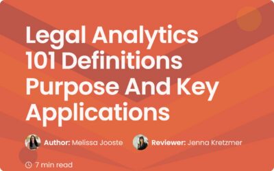 Legal Analytics 101: Definitions and Key Applications