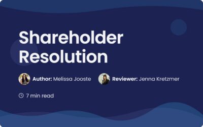 How to Manage a Shareholder Resolution | Contract Corridor