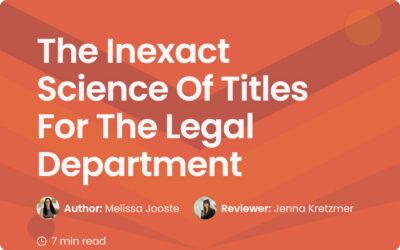 The Inexact Science Of Legal Department Titles