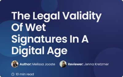 Legal Validity of Wet Signatures in the Digital Age