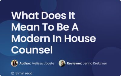 What Does It Mean To Be A Modern In House Counsel?