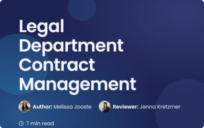 Legal Department Contract Management Guide