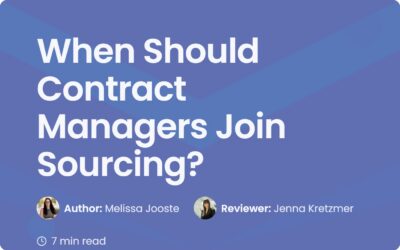 When to Involve Contract Managers in Sourcing Early